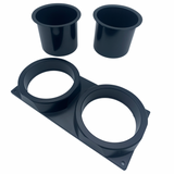OBS Ford retro fit cup holder W/sleeves (black or silver)